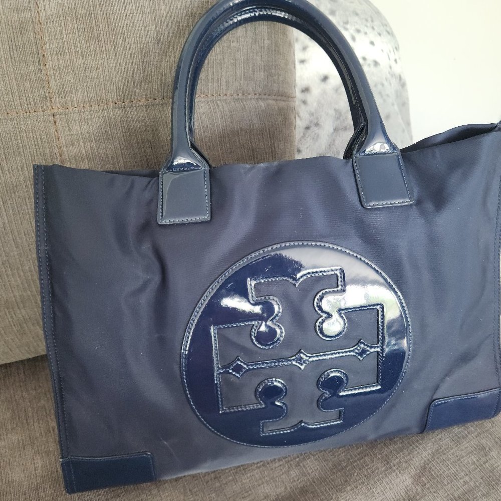 Navy Tory Burch Large Bag